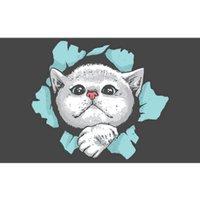 Cute Cat Through Hole Bumper Sticker