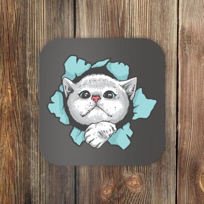 Cute Cat Through Hole Coaster