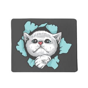 Cute Cat Through Hole Mousepad