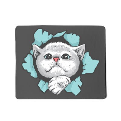 Cute Cat Through Hole Mousepad