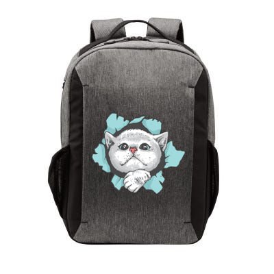 Cute Cat Through Hole Vector Backpack