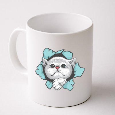 Cute Cat Through Hole Coffee Mug