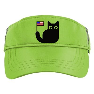 Cute Cat USA Tail Flag Adult Drive Performance Visor