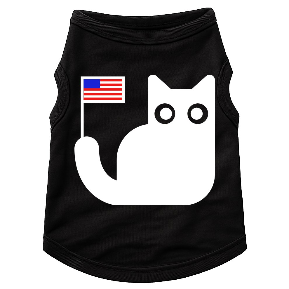 Cute Cat USA Tail Flag Doggie Tank