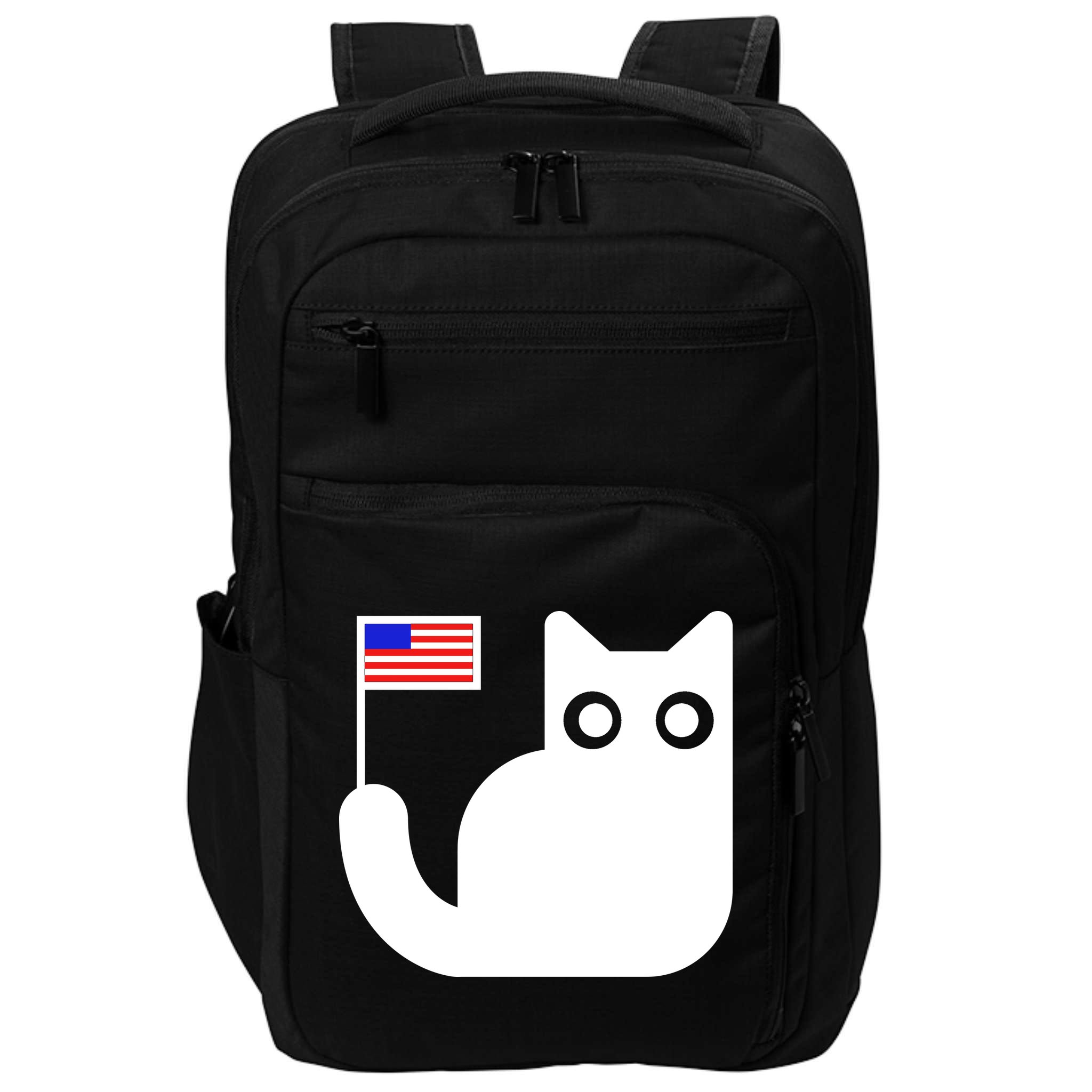 Cute Cat USA Tail Flag Impact Tech Backpack