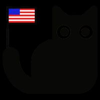 Cute Cat USA Tail Flag Mug