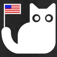 Cute Cat USA Tail Flag Golf Towel