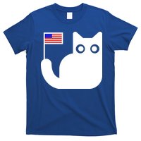 Cute Cat USA Tail Flag T-Shirt
