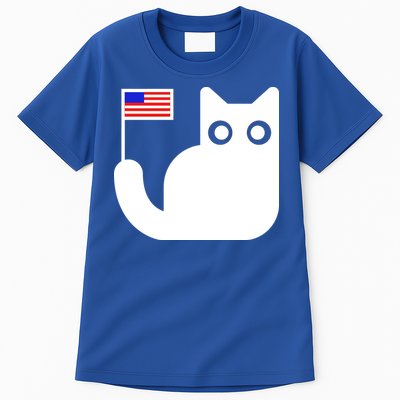 Cute Cat USA Tail Flag Tall T-Shirt