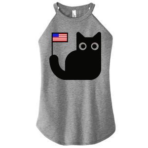 Cute Cat USA Tail Flag Women's Perfect Tri Rocker Tank