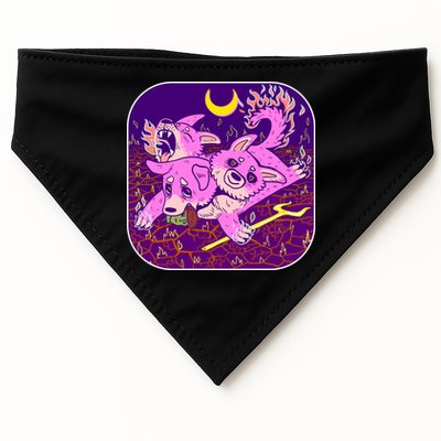 Cute Cerberus 3 Headed Puppy Dog of Hell USA-Made Doggie Bandana