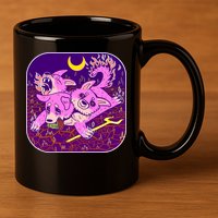 Cute Cerberus 3 Headed Puppy Dog of Hell 11oz C Handle Ceramic Mug