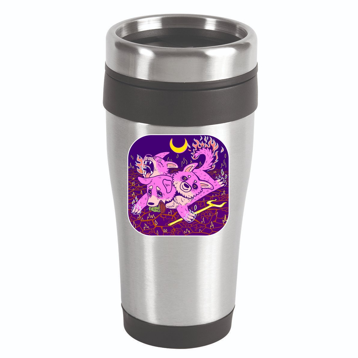 Cute Cerberus 3 Headed Puppy Dog of Hell 16oz Travel Tumbler
