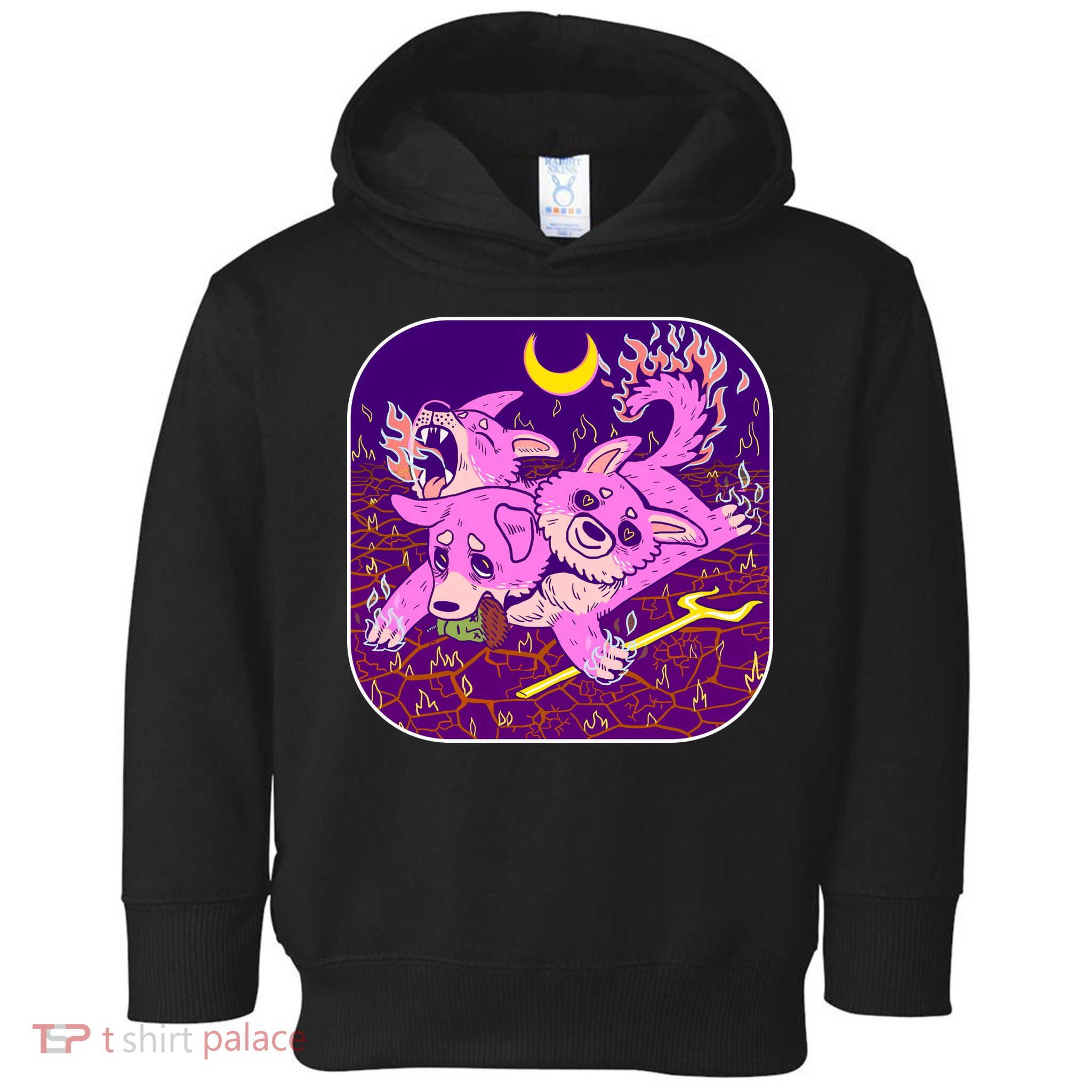 Cute Cerberus 3 Headed Puppy Dog of Hell Toddler Hoodie