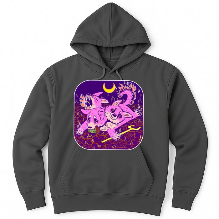 Cute Cerberus 3 Headed Puppy Dog of Hell Hoodie