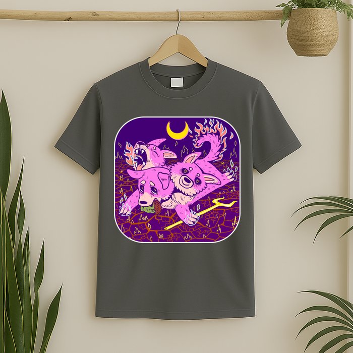 Cute Cerberus 3 Headed Puppy Dog of Hell T-Shirt