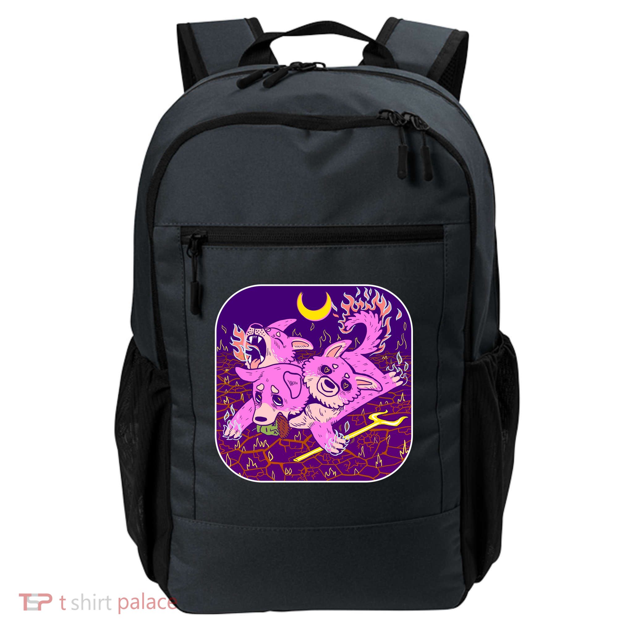 Cute Cerberus 3 Headed Puppy Dog of Hell Daily Commute Backpack