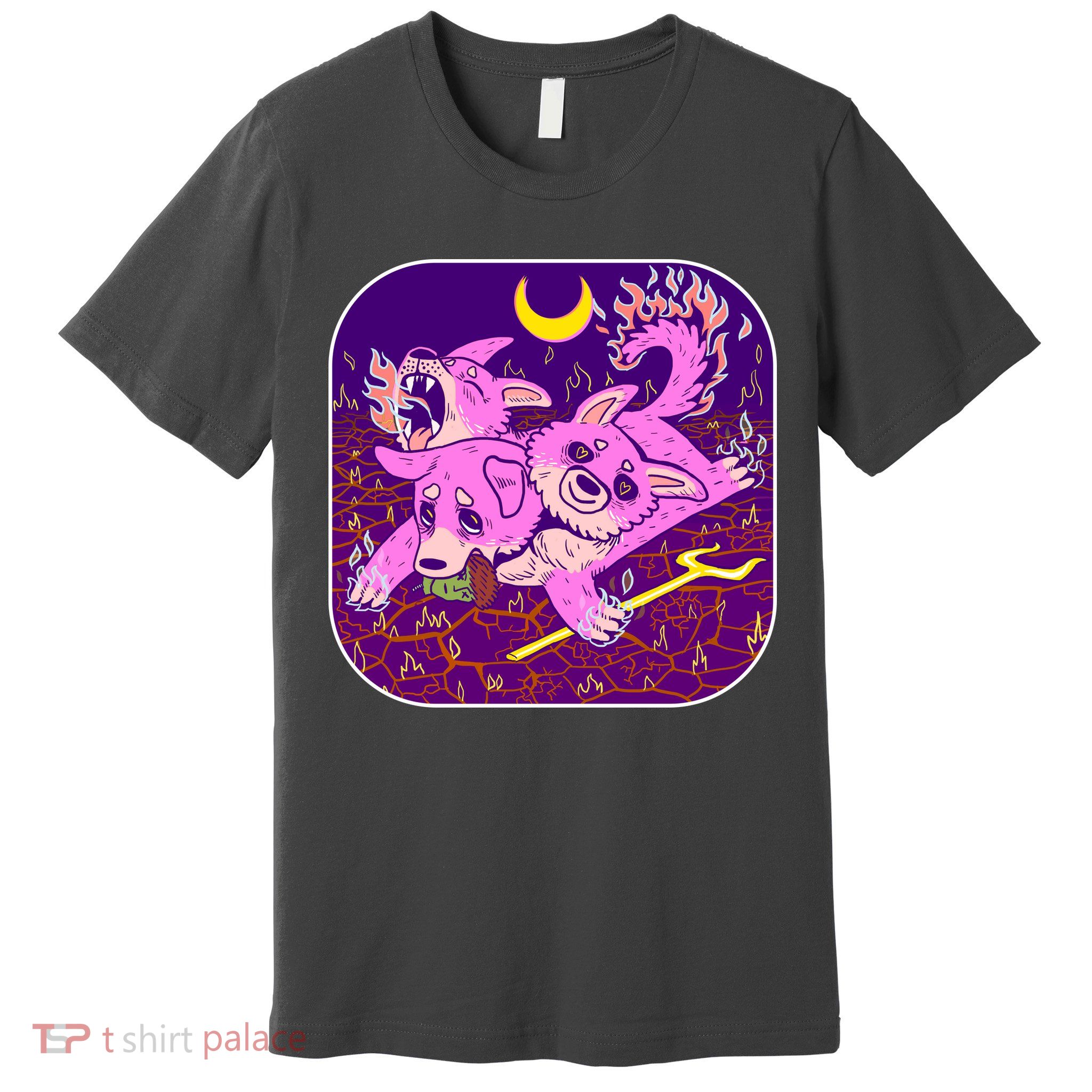 Cute Cerberus 3 Headed Puppy Dog of Hell Premium T-Shirt