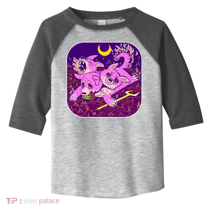 Cute Cerberus 3 Headed Puppy Dog of Hell Toddler Fine Jersey T-Shirt