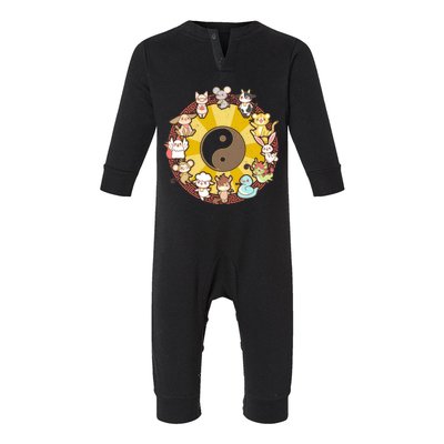 Cute Chinese Zodiac Animals Infant Fleece One Piece