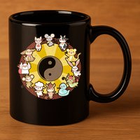Cute Chinese Zodiac Animals 11oz C Handle Ceramic Mug