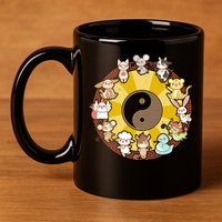 Cute Chinese Zodiac Animals 11oz C Handle Ceramic Mug