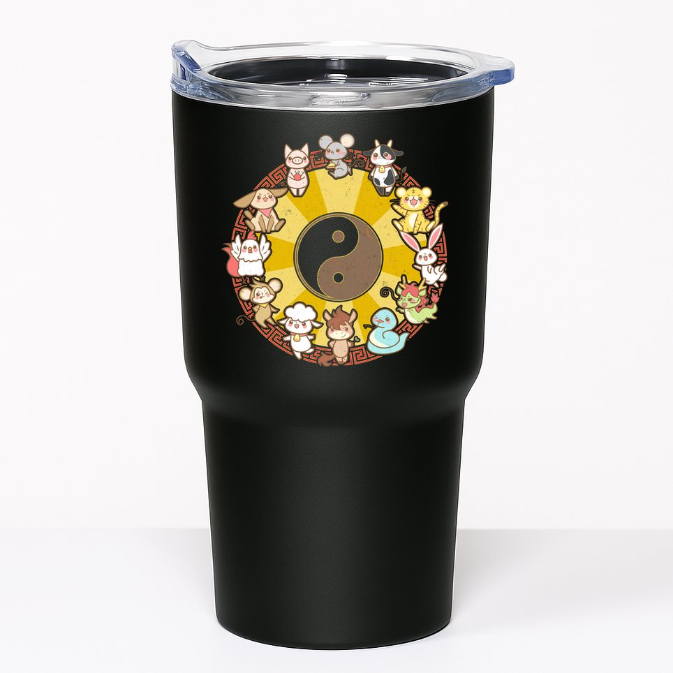 Cute Chinese Zodiac Animals Tumbler