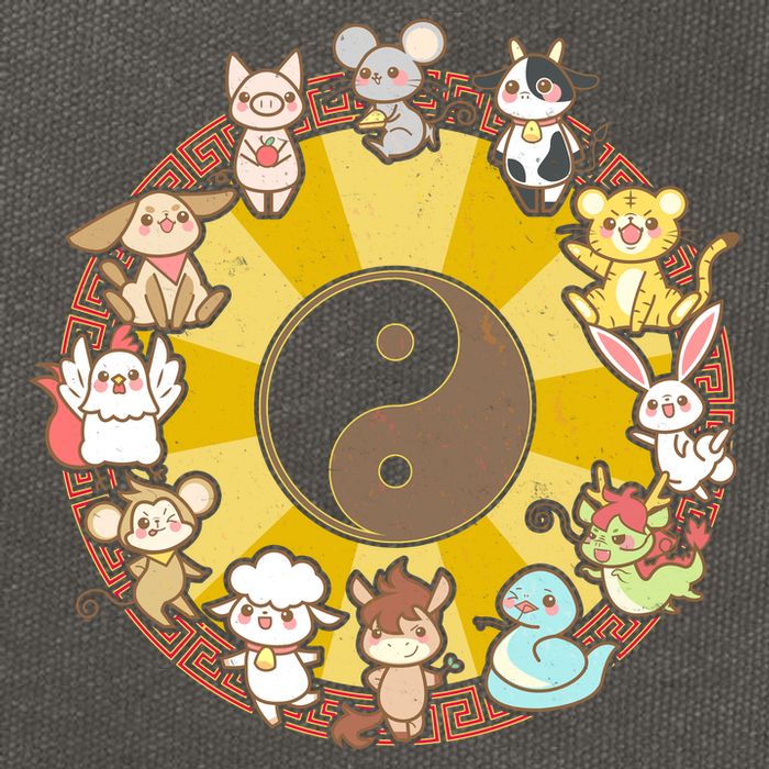 Cute Chinese Zodiac Animals Cotton Canvas Backpack