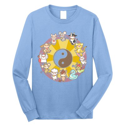 Cute Chinese Zodiac Animals Long Sleeve Shirt