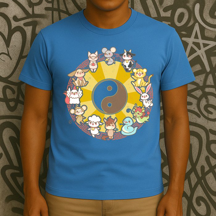 Cute Chinese Zodiac Animals T-Shirt