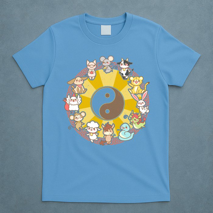 Cute Chinese Zodiac Animals T-Shirt