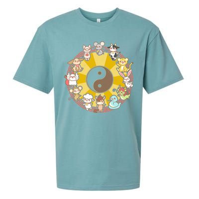 Cute Chinese Zodiac Animals Sueded Cloud Jersey T-Shirt