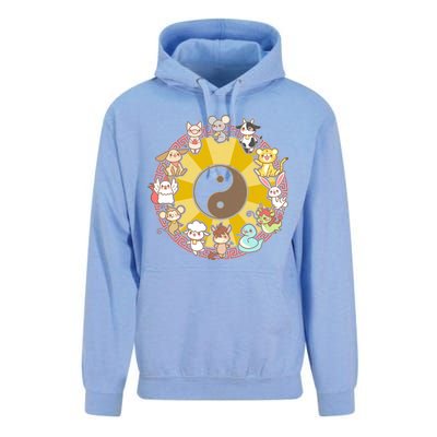 Cute Chinese Zodiac Animals Unisex Surf Hoodie