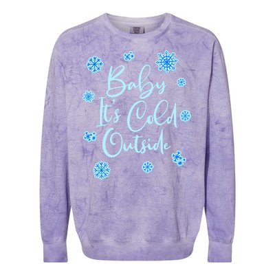 Cute Christmas Baby It's Cold Outside  Colorblast Crewneck Sweatshirt