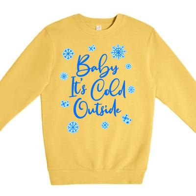 Cute Christmas Baby It's Cold Outside  Premium Crewneck Sweatshirt