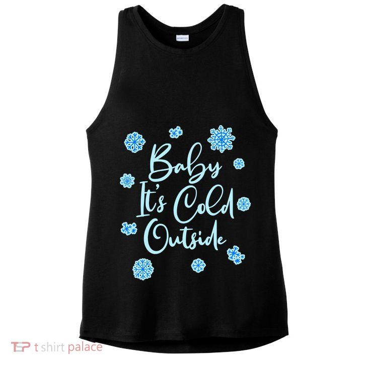 Cute Christmas Baby It's Cold Outside  Ladies PosiCharge Tri-Blend Wicking Tank