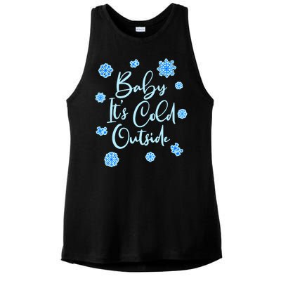 Cute Christmas Baby It's Cold Outside  Ladies PosiCharge Tri-Blend Wicking Tank