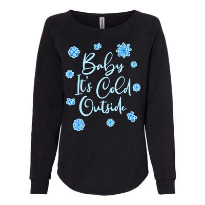 Cute Christmas Baby It's Cold Outside  Womens California Wash Sweatshirt