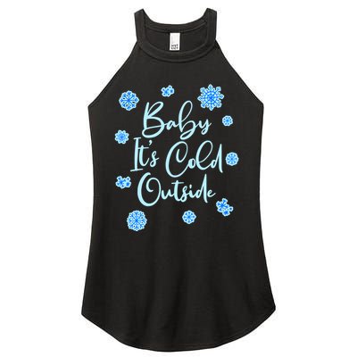 Cute Christmas Baby It's Cold Outside  Women's Perfect Tri Rocker Tank