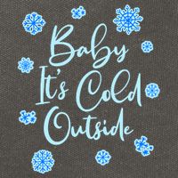 Cute Christmas Baby It's Cold Outside  Cotton Canvas Backpack