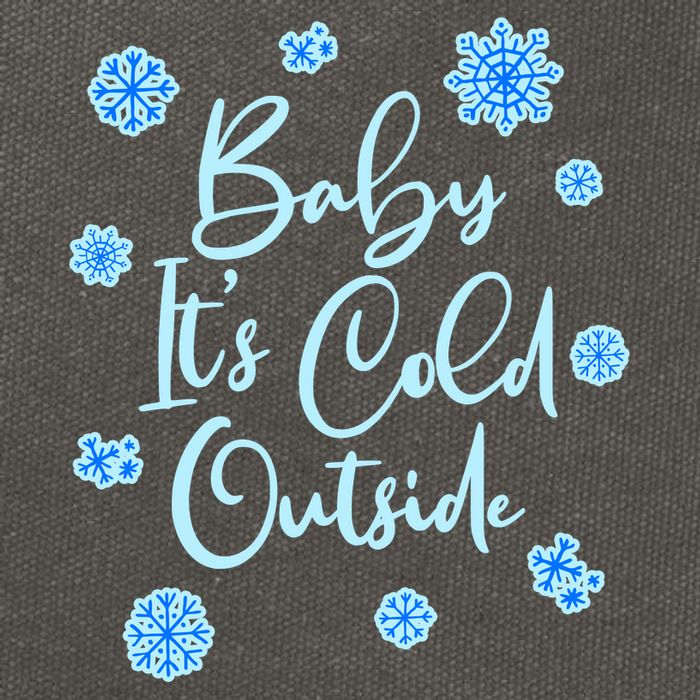 Cute Christmas Baby It's Cold Outside  Cotton Canvas Backpack