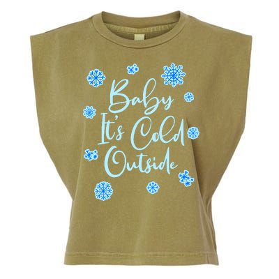 Cute Christmas Baby It's Cold Outside  Garment-Dyed Women's Muscle Tee