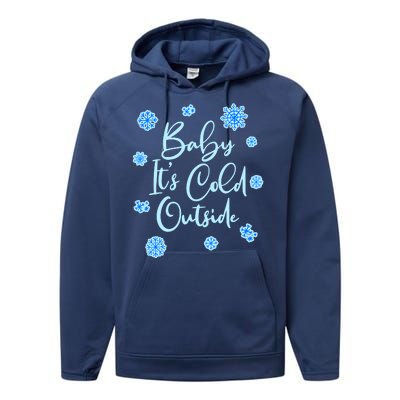 Cute Christmas Baby It's Cold Outside  Performance Fleece Hoodie