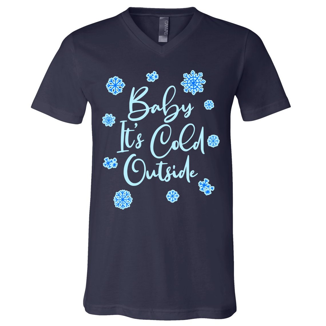 Cute Christmas Baby It's Cold Outside  V-Neck T-Shirt