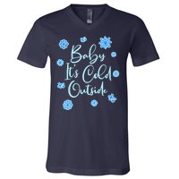 Cute Christmas Baby It's Cold Outside  V-Neck T-Shirt