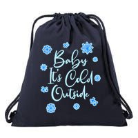 Cute Christmas Baby It's Cold Outside  Drawstring Bag