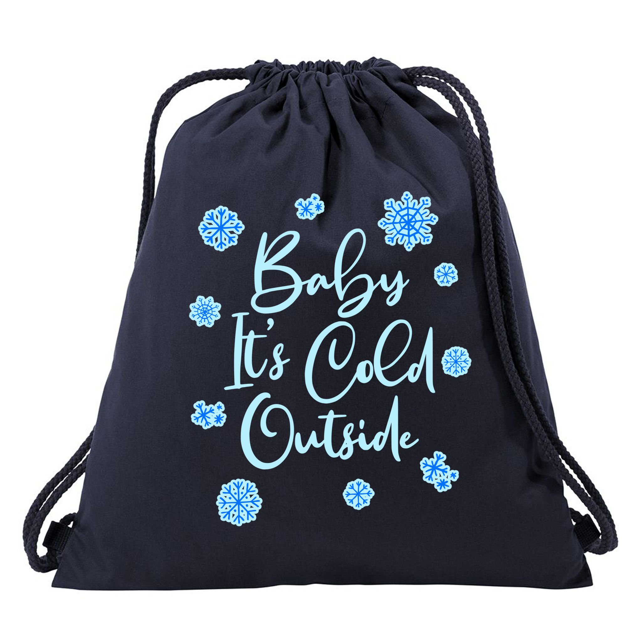 Cute Christmas Baby It's Cold Outside  Drawstring Bag