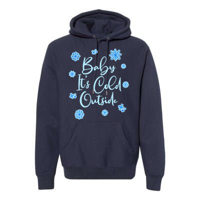 Cute Christmas Baby It's Cold Outside  Premium Hoodie