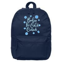 Cute Christmas Baby It's Cold Outside  16 in Basic Backpack
