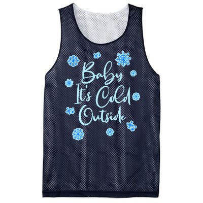 Cute Christmas Baby It's Cold Outside  Mesh Reversible Basketball Jersey Tank